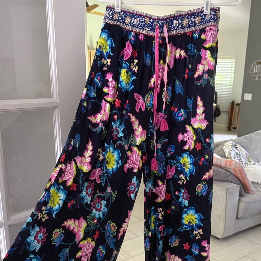Floral Wide Leg Pants